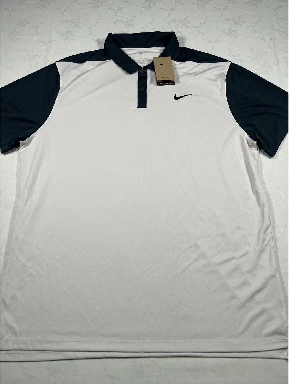 Mens Nike Victory Golf Blocked Polo Dri-Fit Orewood Brown Anthracite Size 2XL